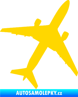 Samolepka Letadlo 018 pravá jasně žlutá