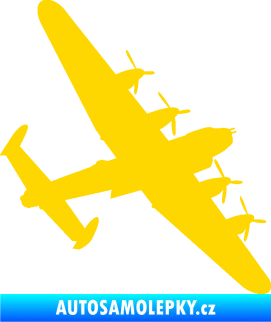 Samolepka Letadlo 022 pravá bombarder Lancaster jasně žlutá