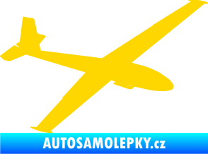 Samolepka Letadlo 025 pravá kluzák jasně žlutá