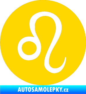 Samolepka Lev zvěrokruh 001 - horoskop jasně žlutá