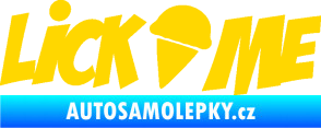 Samolepka Lick me nápis jasně žlutá
