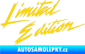 Samolepka Limited edition 001 jasně žlutá