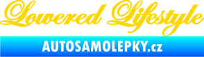 Samolepka Lowered lifestyle nápis jasně žlutá