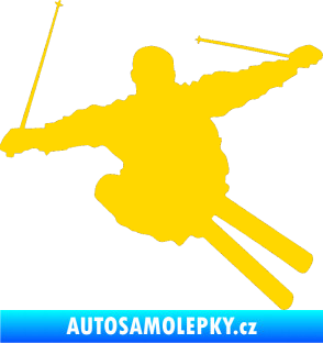 Samolepka Lyžař 001 pravá jasně žlutá
