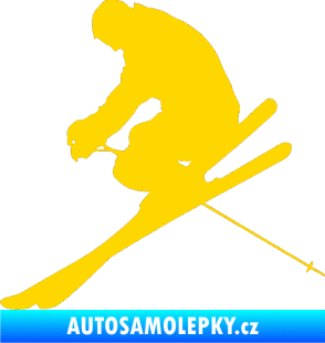 Samolepka Lyžař 005 levá jasně žlutá