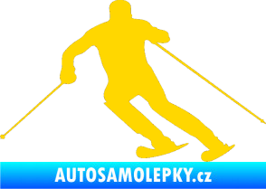 Samolepka Lyžař 021 levá jasně žlutá