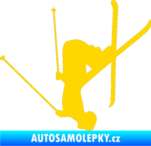 Samolepka Lyžař 023 levá jasně žlutá