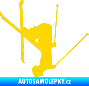 Samolepka Lyžař 023 pravá jasně žlutá