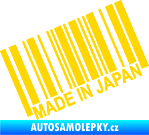 Samolepka Made in Japan 003 čárový kód jasně žlutá