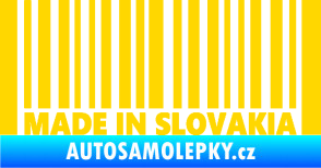 Samolepka Made in Slovakia čárový kód jasně žlutá