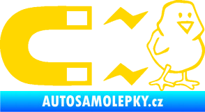 Samolepka Magnet na ptáky pravá jasně žlutá