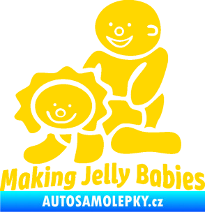 Samolepka Making jelly babies jasně žlutá
