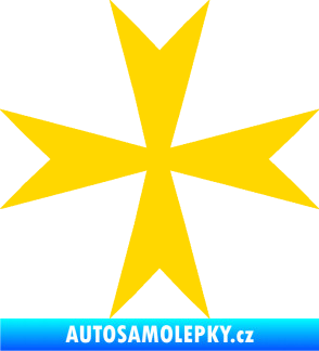 Samolepka Maltézský kříž 002 jasně žlutá