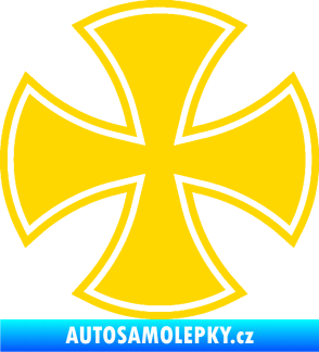 Samolepka Maltézský kříž 003 jasně žlutá