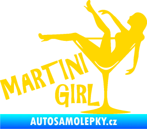 Samolepka Martini girl jasně žlutá