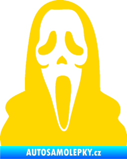 Samolepka Maska 001 scream jasně žlutá