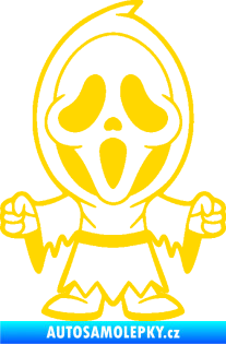 Samolepka Maska 002 pravá vřískot jasně žlutá