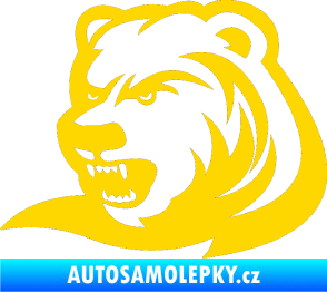 Samolepka Medvěd 001 levá jasně žlutá