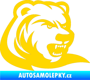 Samolepka Medvěd 001 pravá jasně žlutá