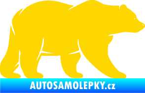 Samolepka Medvěd 002 pravá jasně žlutá