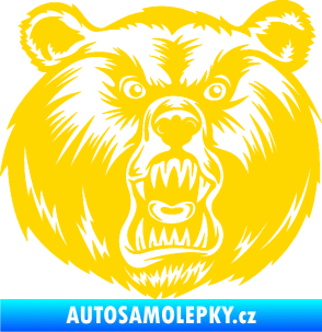 Samolepka Medvěd 005 pravá jasně žlutá