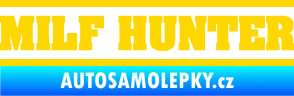 Samolepka Milf hunter nápis jasně žlutá
