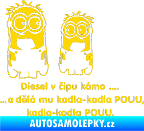 Samolepka Mimoňi jasně žlutá