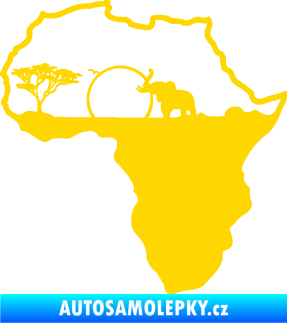 Samolepka Motiv Afrika 002 slon jasně žlutá