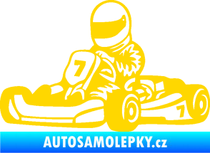 Samolepka Motokára 002 levá jasně žlutá