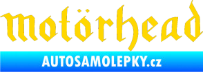 Samolepka Motorhead rovný jasně žlutá