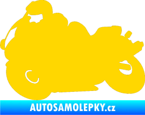 Samolepka Motorka 006 levá silniční motorky jasně žlutá