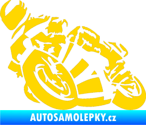 Samolepka Motorka 040 levá road racing jasně žlutá