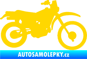Samolepka Motorka 046 pravá jasně žlutá