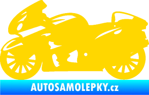 Samolepka Motorka 048 levá silniční jasně žlutá