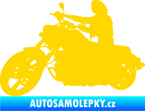 Samolepka Motorka 050 levá jasně žlutá
