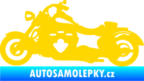 Samolepka Motorka 056 levá jasně žlutá