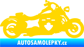 Samolepka Motorka 056 pravá jasně žlutá