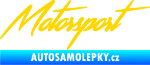 Samolepka Motorsport 002 nápis jasně žlutá
