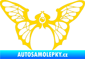 Samolepka Motýl 001 pravá jasně žlutá