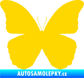 Samolepka Motýl 006 jasně žlutá