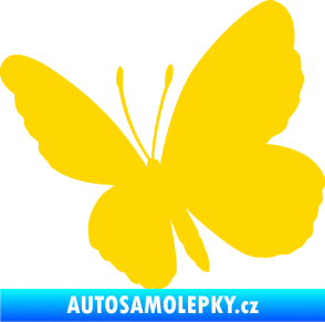 Samolepka Motýl 009 levá jasně žlutá
