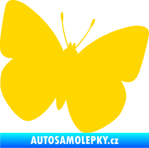 Samolepka Motýl 011 pravá jasně žlutá