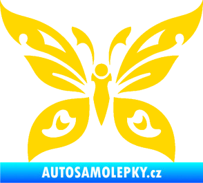 Samolepka Motýl 014 jasně žlutá