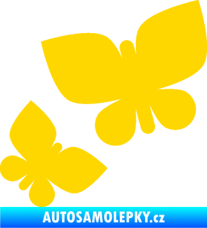 Samolepka Motýlci 001 levá jasně žlutá