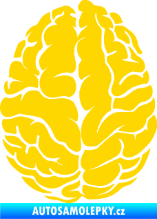 Samolepka Mozek 001 levá jasně žlutá