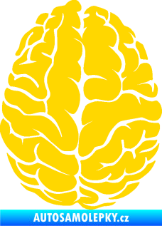 Samolepka Mozek 001 pravá jasně žlutá