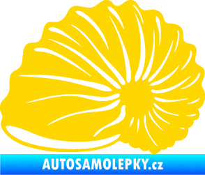Samolepka Mušle 002 levá ulita jasně žlutá