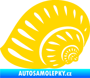 Samolepka Mušle 004 levá ulita jasně žlutá