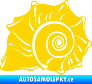 Samolepka Mušle levá ulita jasně žlutá