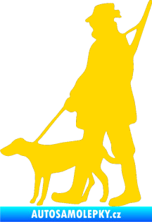 Samolepka Myslivec 002 levá jasně žlutá